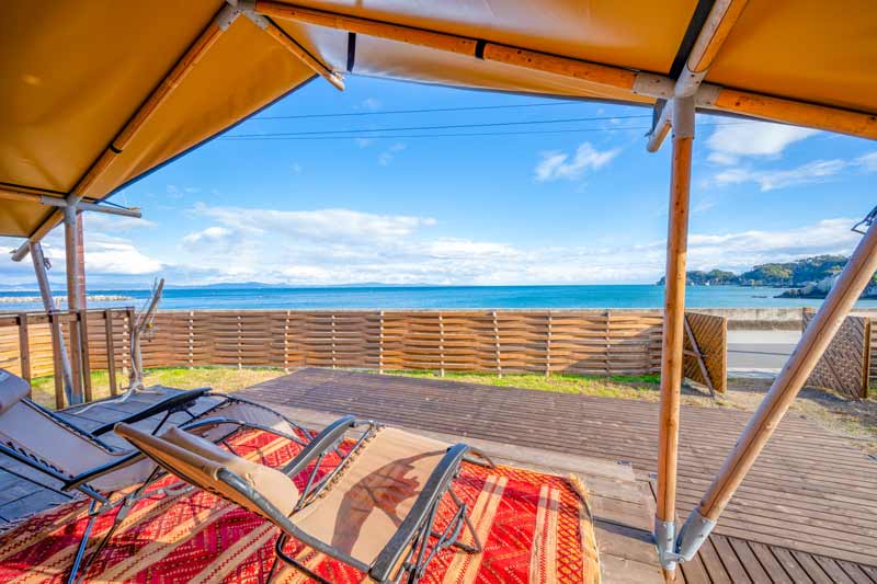 海が見えるサファリテント